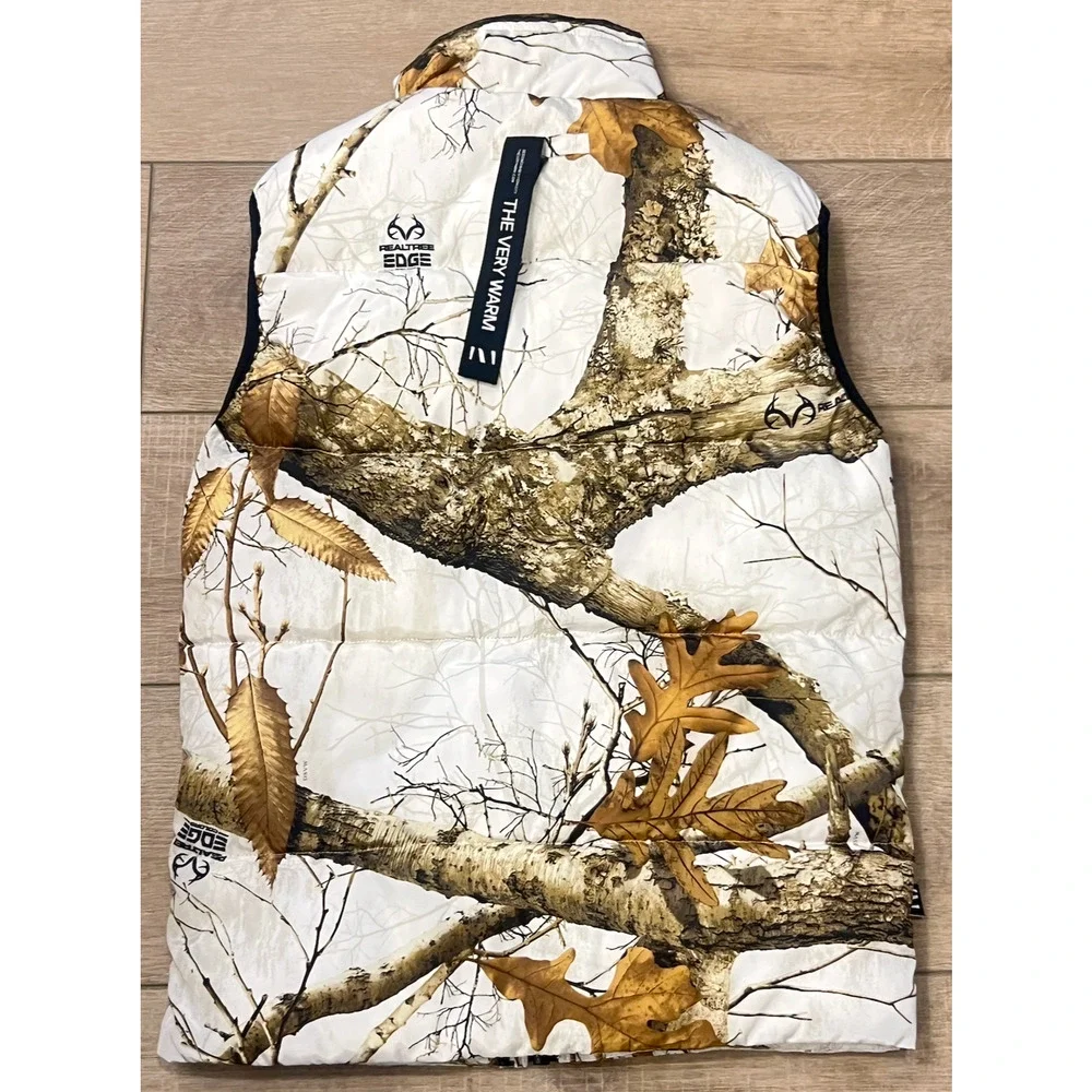 NEW THE VERY WARM REALTREE EDGE SNOW CAMO PUFFER VEST JACKET COAT SZ XXS